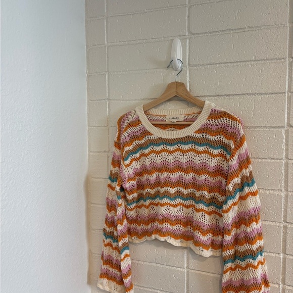 L Space sun ray sweater in daybreak stripe - Picture 7 of 7